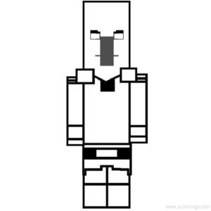 Minecraft Pillager Coloring Pages Printable - XColorings.com