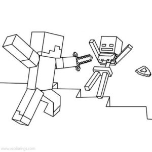 Minecraft Sword Coloring Pages - XColorings.com