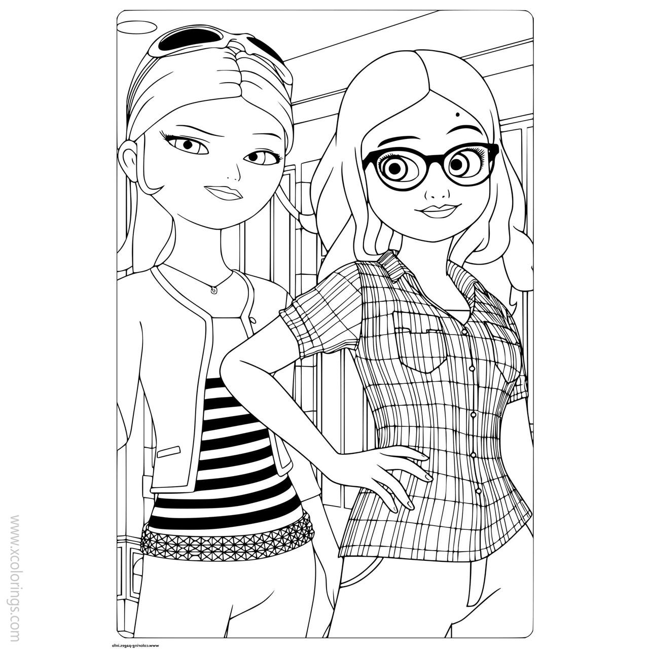 Miraculous Ladybug Coloring Pages Alya And Chloe