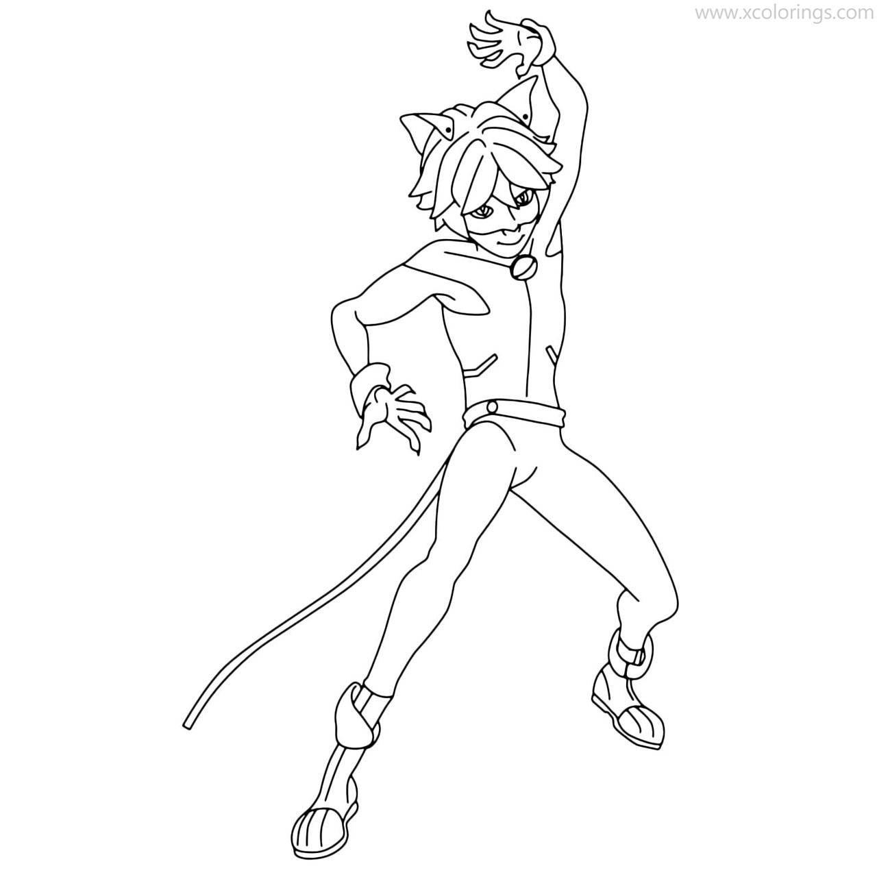 Miraculous Ladybug Coloring Pages Character Adrien Agreste - Xcolorings.com