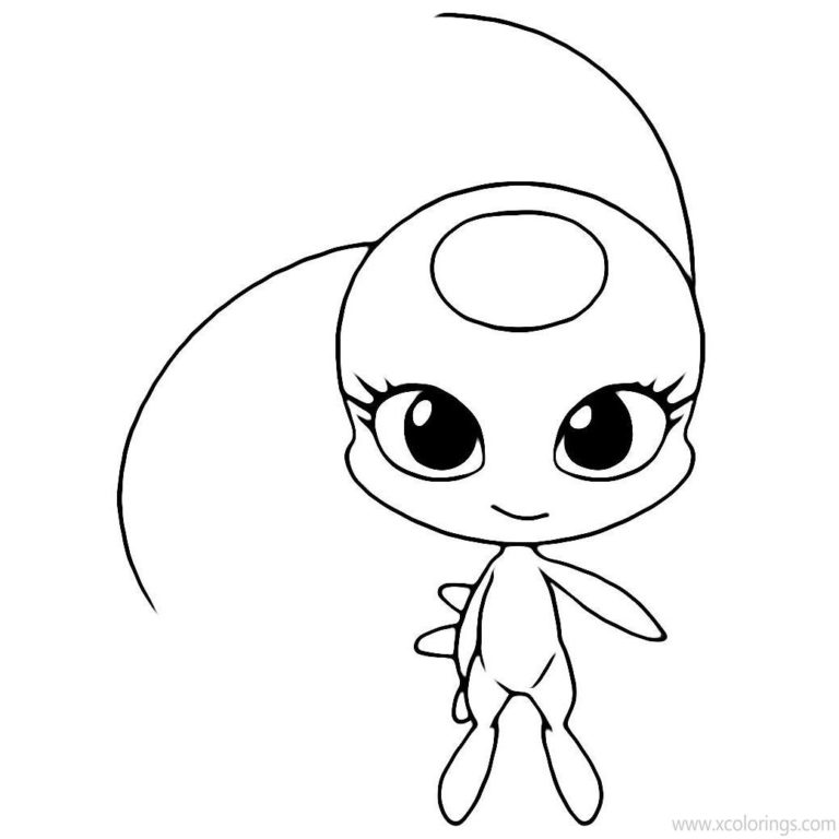 Miraculous Ladybug Coloring Pages Dragon Kwami - XColorings.com