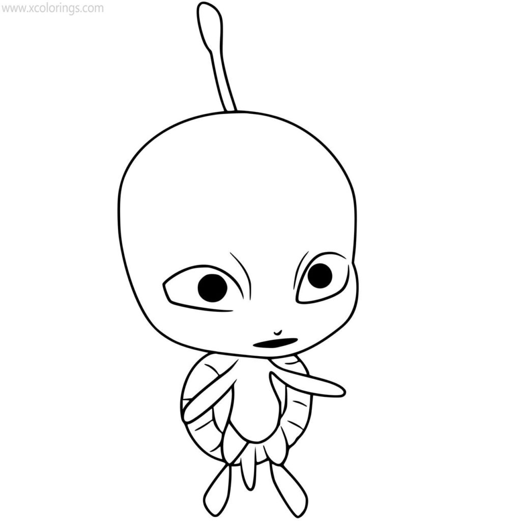 Ladybug And Cat Noir Kwami Coloring Pages - Ladybug And Cat Noir Kwami