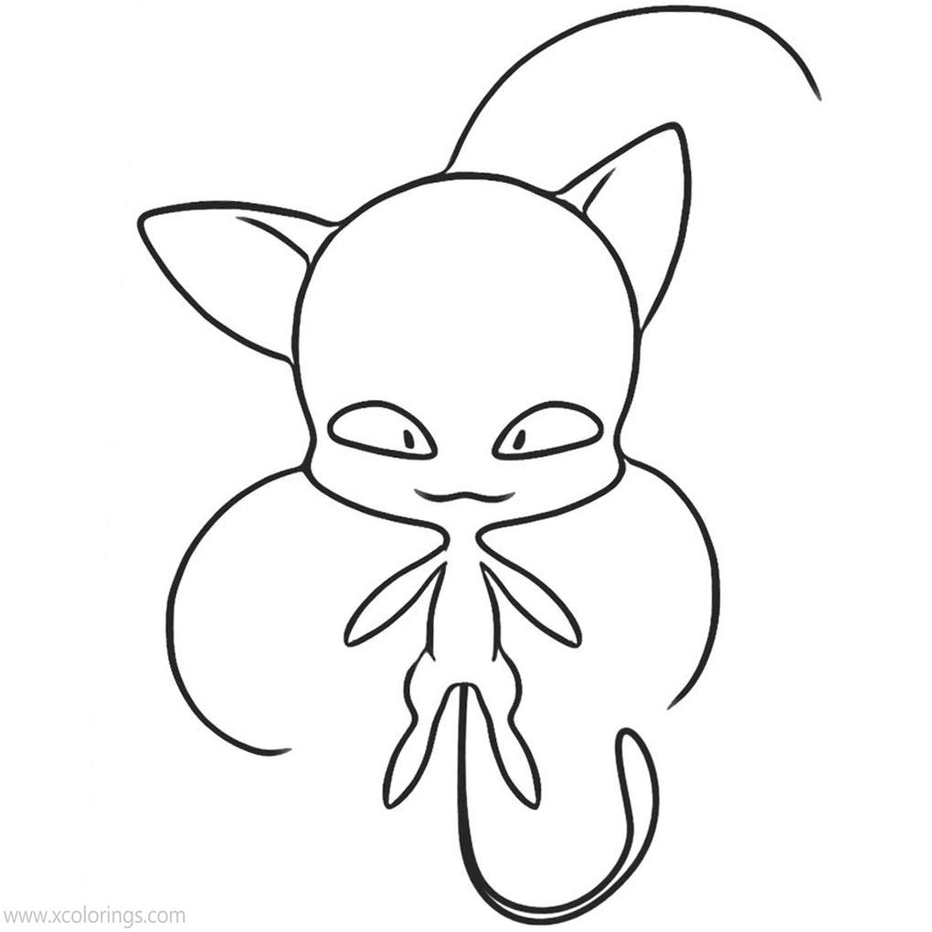 514 Animal Plagg Miraculous Coloring Pages with Animal character