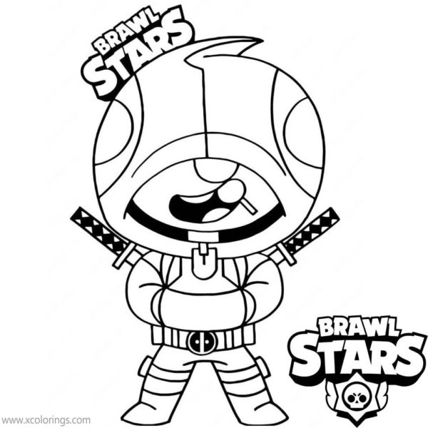 Brawl Stars Werewolf Leon Coloring Pages - XColorings.com