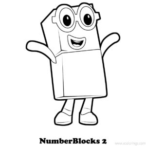 Numberblocks Coloring Pages Number Four - XColorings.com