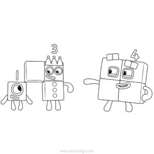 Numberblocks Coloring Pages Number 8 - XColorings.com