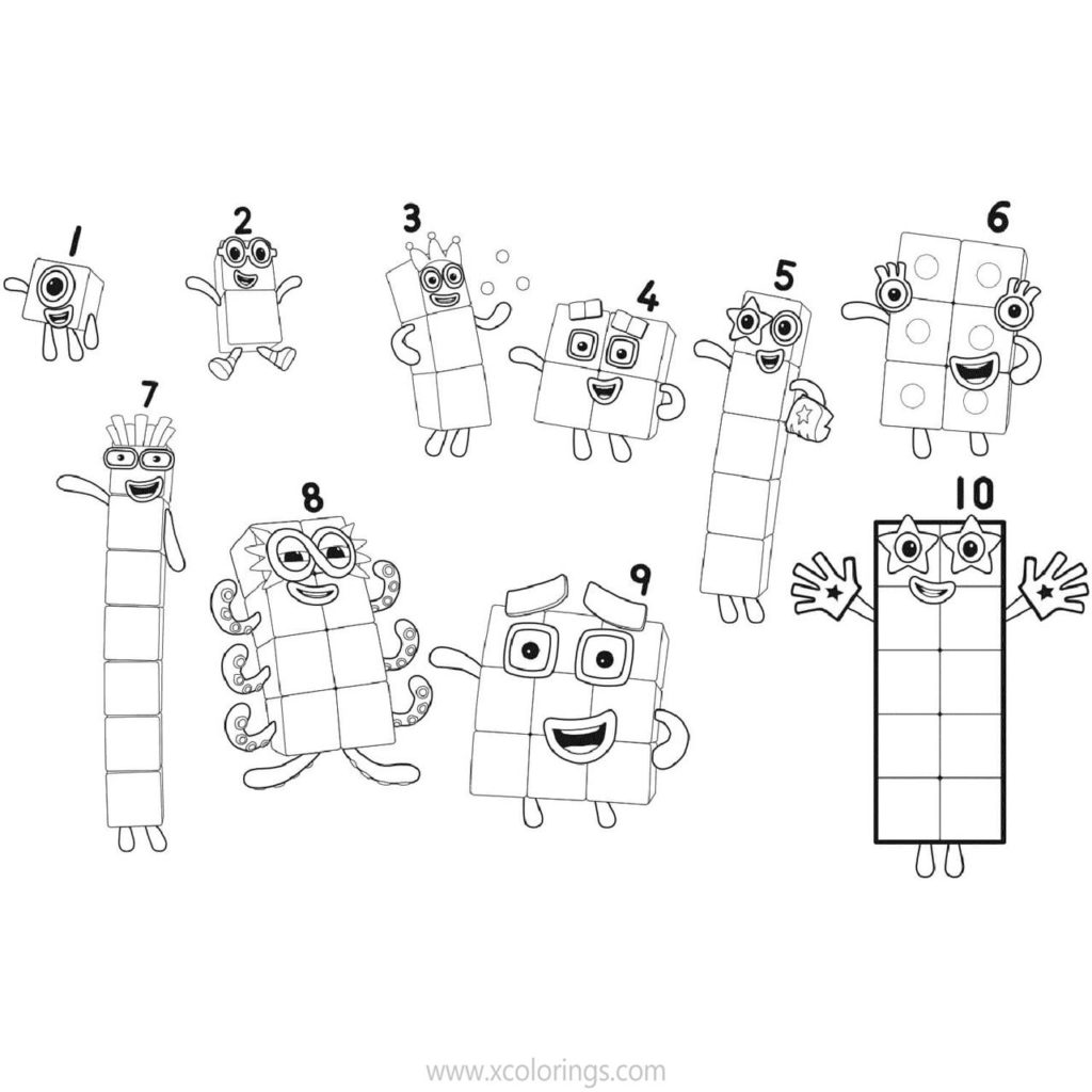 Numberblocks Coloring Pages 12 - XColorings.com