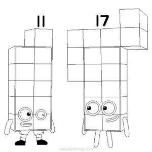 Numberblocks Coloring Pages 1 to 10 - XColorings.com