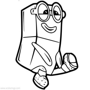 Numberblocks Coloring Pages Number 4 - Xcolorings.com