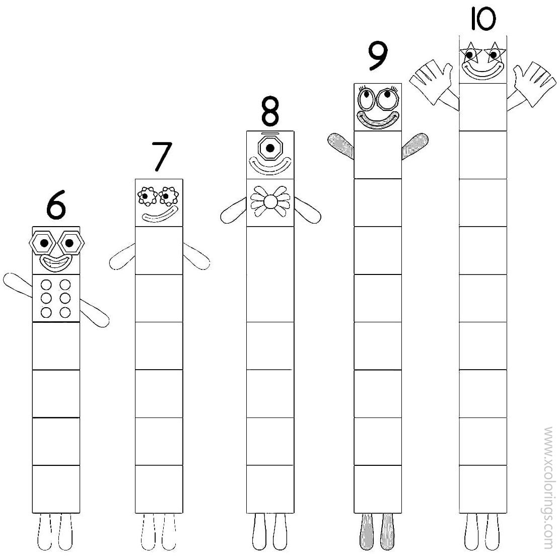 numberblocks-coloring-pages-6-7-8-9-10-xcolorings