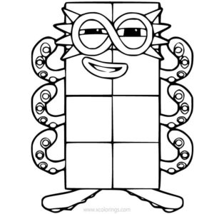 Numberblocks Coloring Pages Number Four - XColorings.com