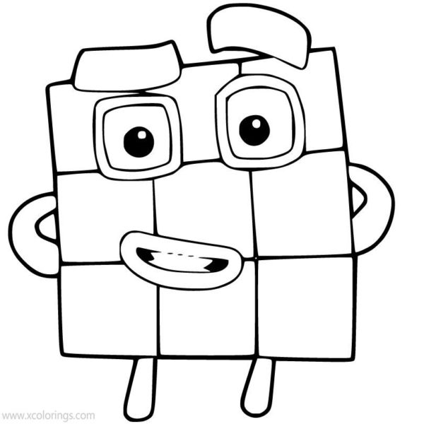 Numberblocks Coloring Pages Number 4 - XColorings.com