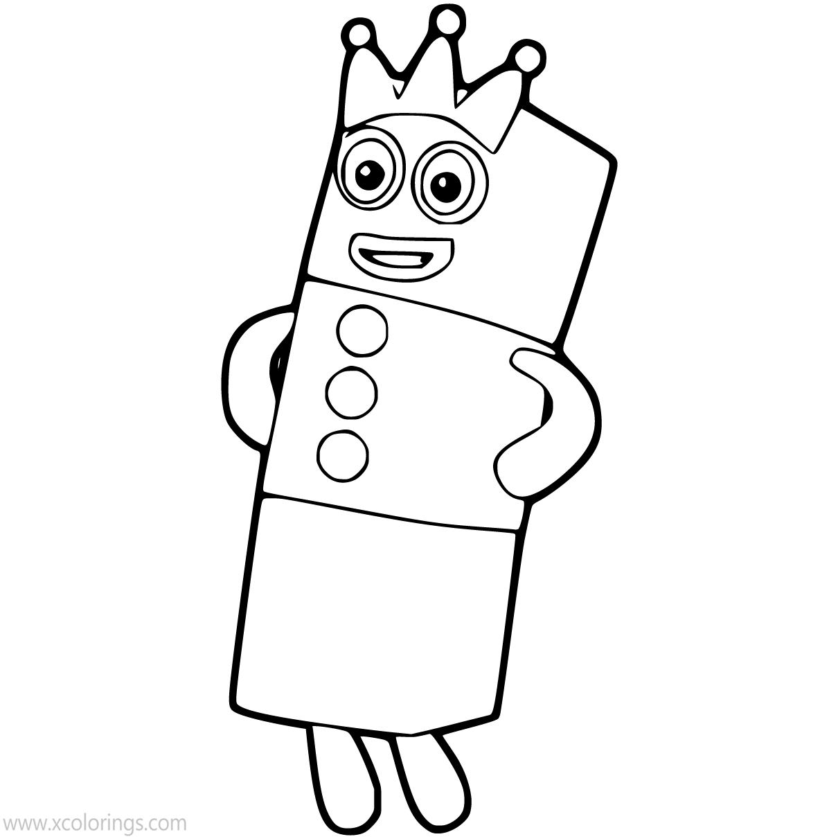 Numberblocks Coloring Pages 1 2 3 Xcoloringscom Images