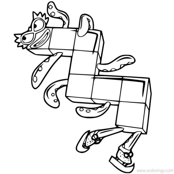 Numberblocks Coloring Pages 1 to 10 - XColorings.com