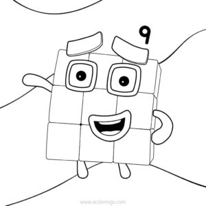 Numberblocks Coloring Pages 1 to 10 - XColorings.com