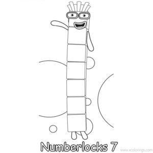 Numberblocks Coloring Pages 1 Plus 3 is 4 - XColorings.com