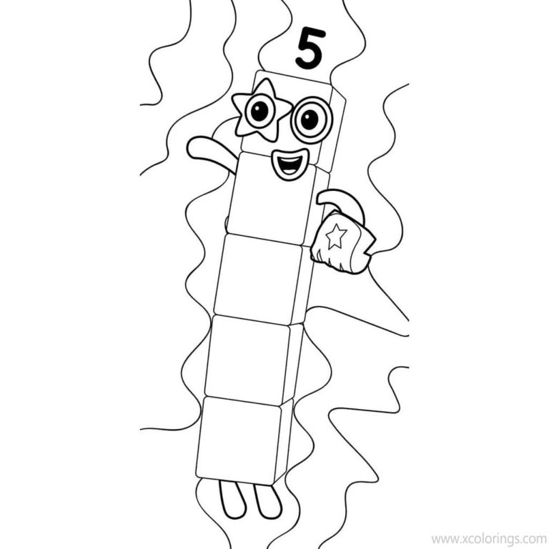 Numberblocks Coloring Pages Number 8 - XColorings.com