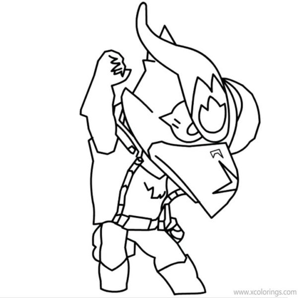 Mecha Crow Brawl Stars Coloring Pages - XColorings.com