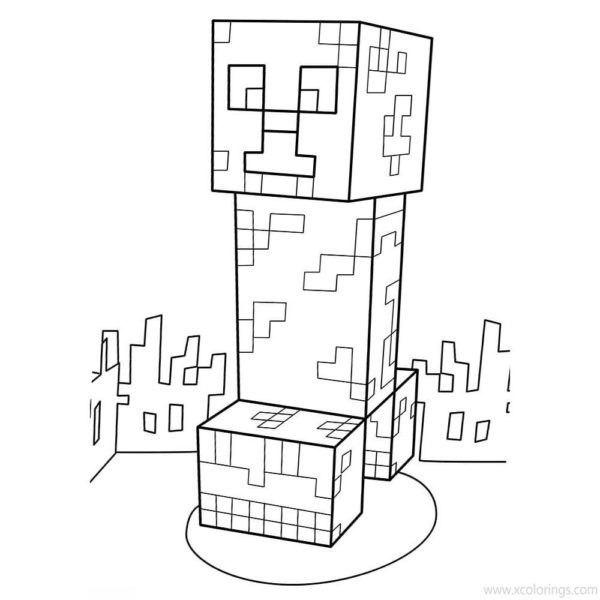 Creeper Coloring Pages Printable