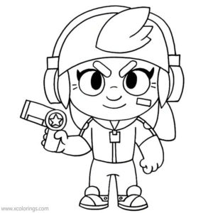 Brawl Stars Coloring Pages Shelly's Portrait - XColorings.com