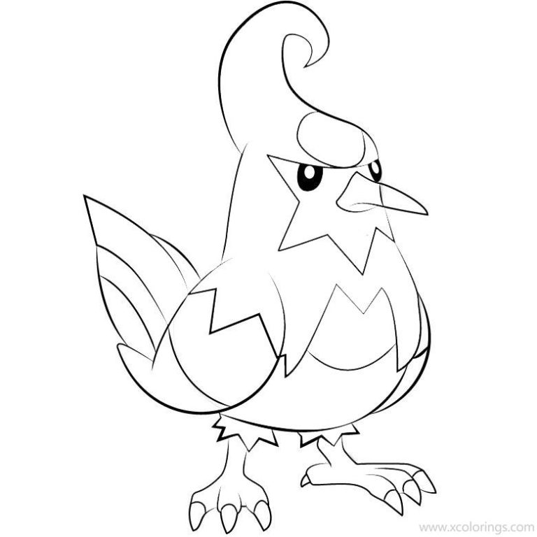 staravia coloring page to print pokemon