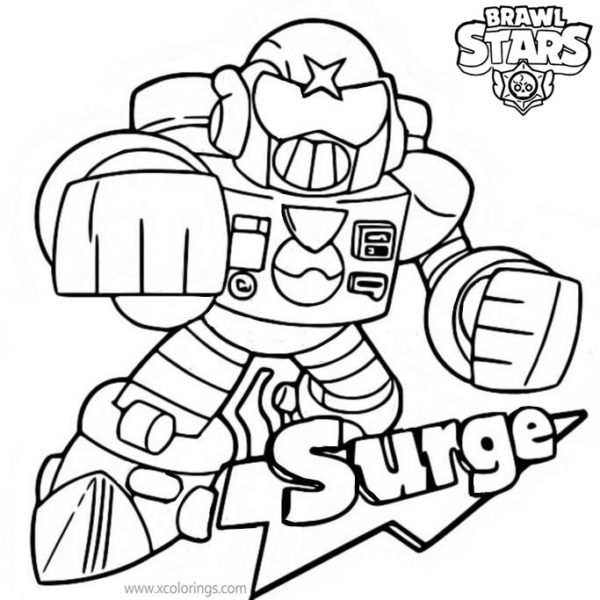 Surge Brawl Stars Coloring Pages Template - XColorings.com