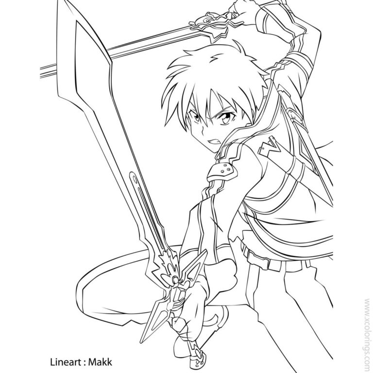 Anime Sword Coloring Coloring Pages