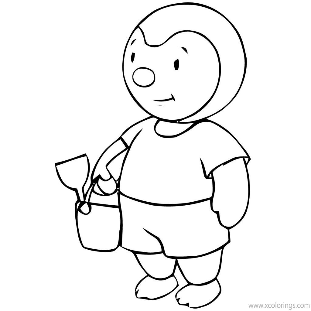 T'choupi Coloring Pages Go to Bed - XColorings.com