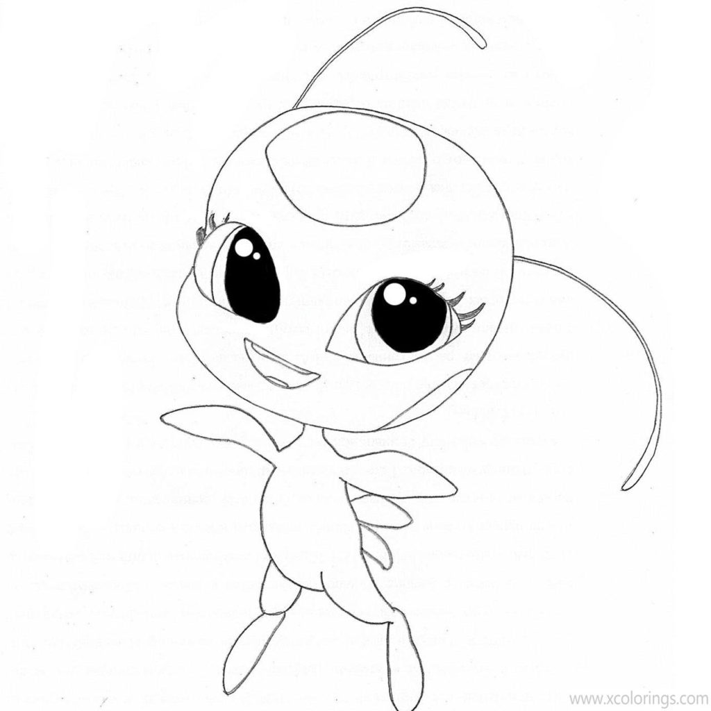 Miraculous Ladybug Coloring Pages Kwami Longg - XColorings.com