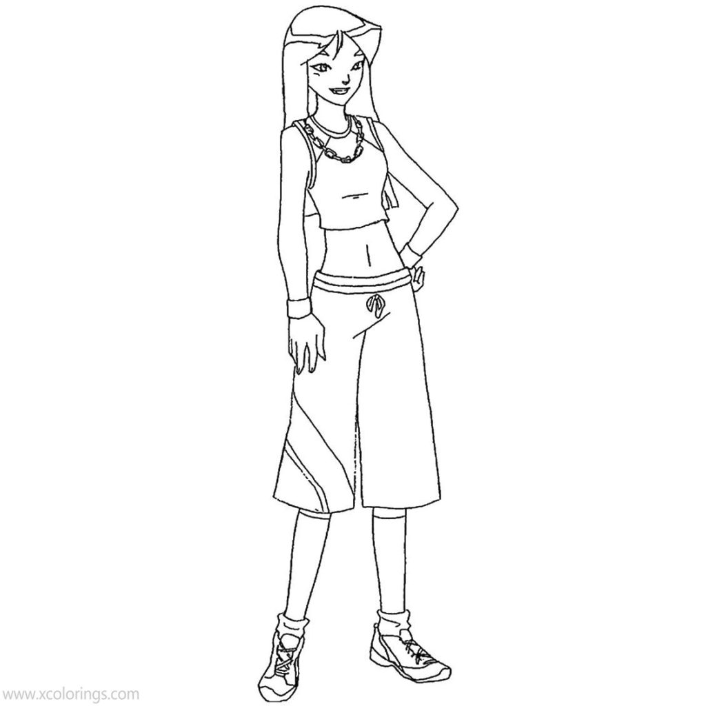 Totally Spies Coloring Pages Girls were Tied Up - XColorings.com