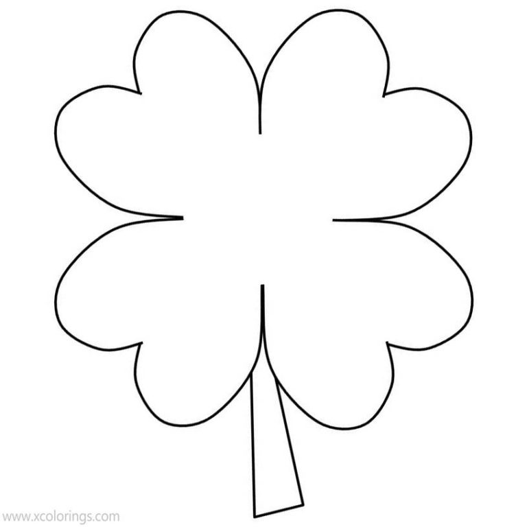 4 Leaf Clover Coloring Pages Mandala for Adults - XColorings.com