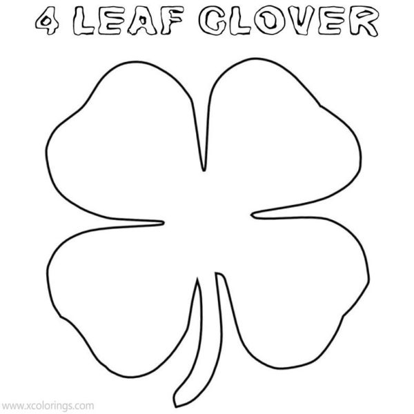 4 Leaf Clover Coloring Pages Mandala for Adults - XColorings.com