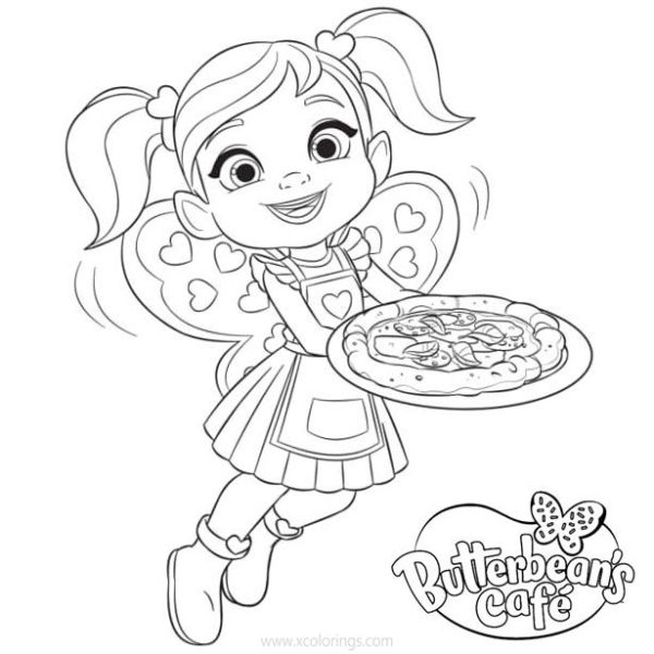 Butterbean's Cafe Coloring Pages Poppy Butterbean Cricket and Dazzle ...