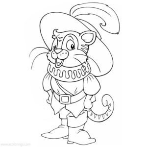 Puss in Boots Coloring Pages Lineart - XColorings.com