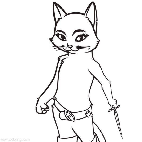 Free Puss In Boots Coloring Pages - Xcolorings.com