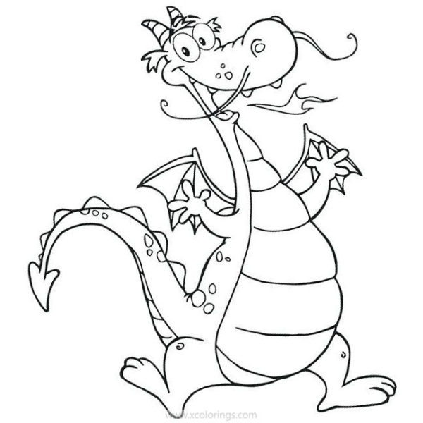 How to Draw Dragon from Clash Royale Coloring Pages - XColorings.com