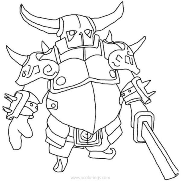 Hog Rider From Clash Royale Coloring Pages