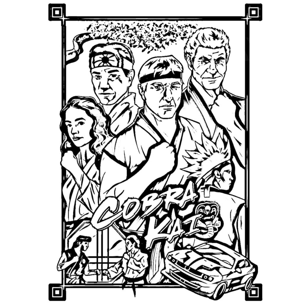 Hawk from Cobra Kai Coloring Pages - XColorings.com