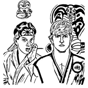 Cobra Kai Coloring Pages Karate Championship Logo - XColorings.com