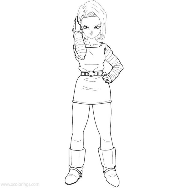 Dbz Android 18 Coloring Pages Sketch Coloring Page 2615