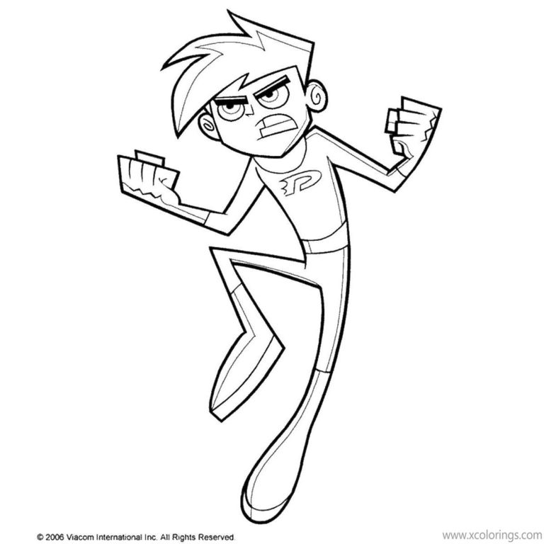 Danny Phantom Coloring Pages Maddie and Ghost - XColorings.com