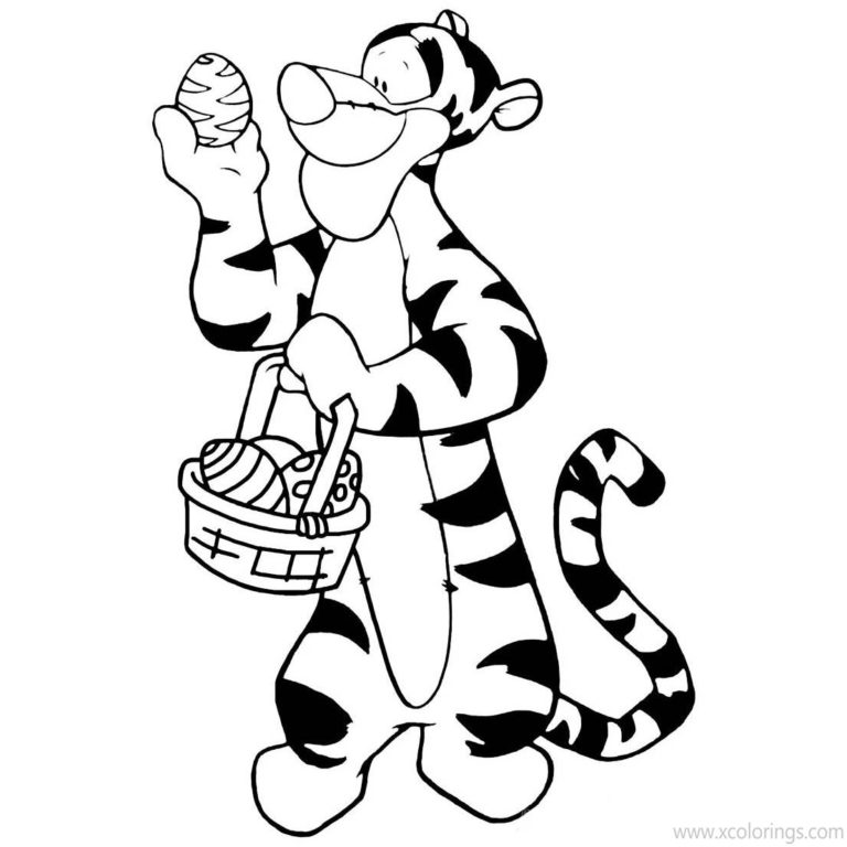 Disney Winnie The Pooh Easter Coloring Pages Eeyore with Easter Eggs