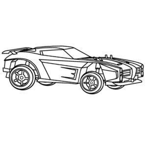 Rocket League Coloring Pages Octane the Racing Car - XColorings.com