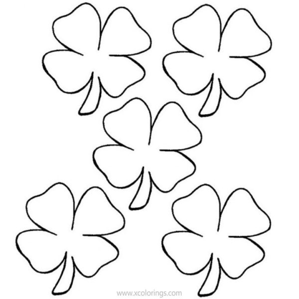 4 Leaf Clover Coloring Pages Mandala for Adults - XColorings.com