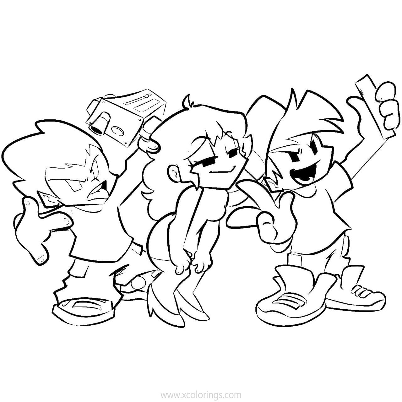 among us friday night funkin coloring pages