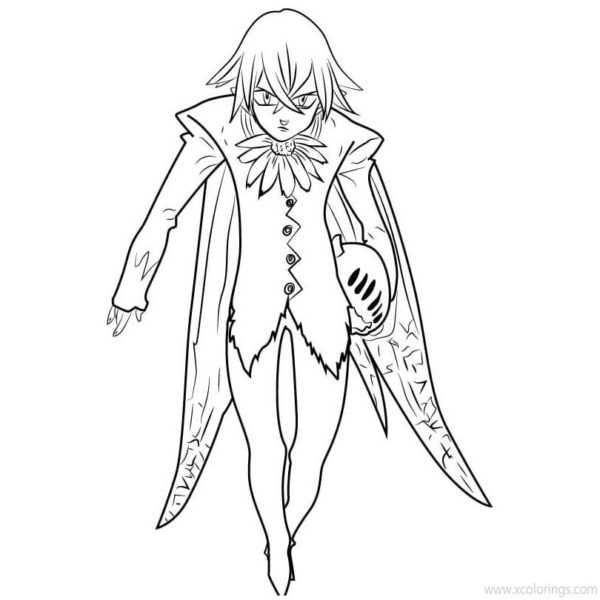 The Seven Deadly Sins Coloring Pages Arthur Pendragon - Xcolorings.com