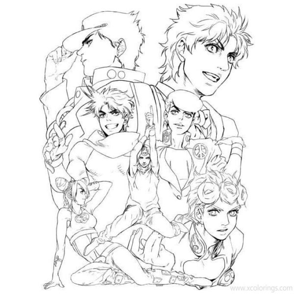 JoJo's Bizarre Adventure Coloring Pages I Want You - XColorings.com