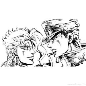 jotaro from jojo's bizarre adventure coloring pages