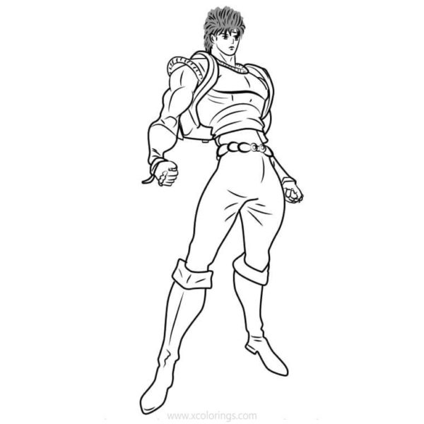 Jotaro from JoJo's Bizarre Adventure Coloring Pages - XColorings.com