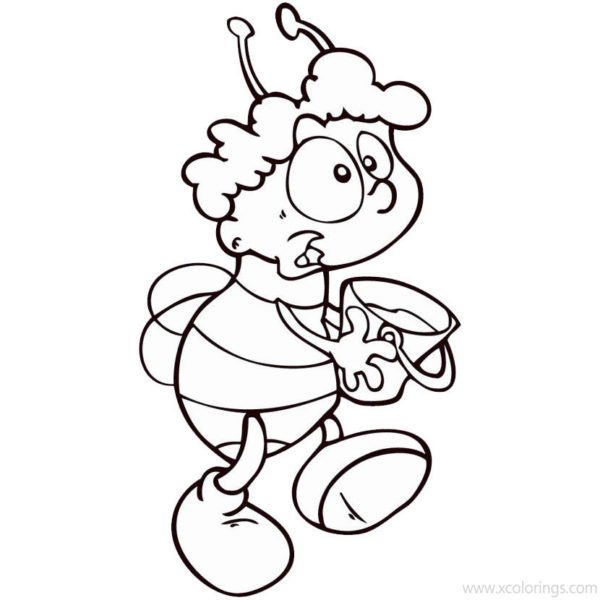 Maya The Bee Face Coloring Pages - XColorings.com